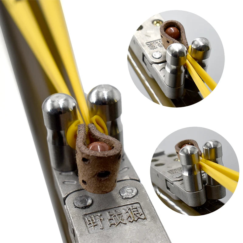 Hunting Slingshot Red and Green Laser High PowerStraight Rod Telescopic Folding Catapult Bow for Outdoor Sports Shooting New