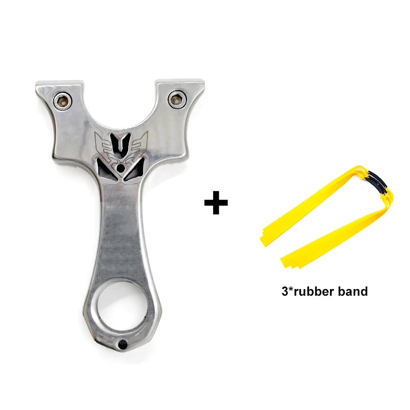 Powerful Slingshot Stainless Steel Material Strong and Durable Flat Rubber Band Fast Compression Design Outdoor Hunting Catapult