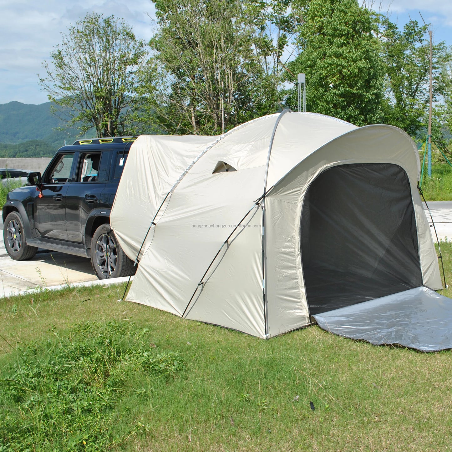 6 Person SUV Tent for Camping Double Layer PU3000mm Waterproof UPF 50+ UV Protection Electric Vehicle Car Tent Multi-use