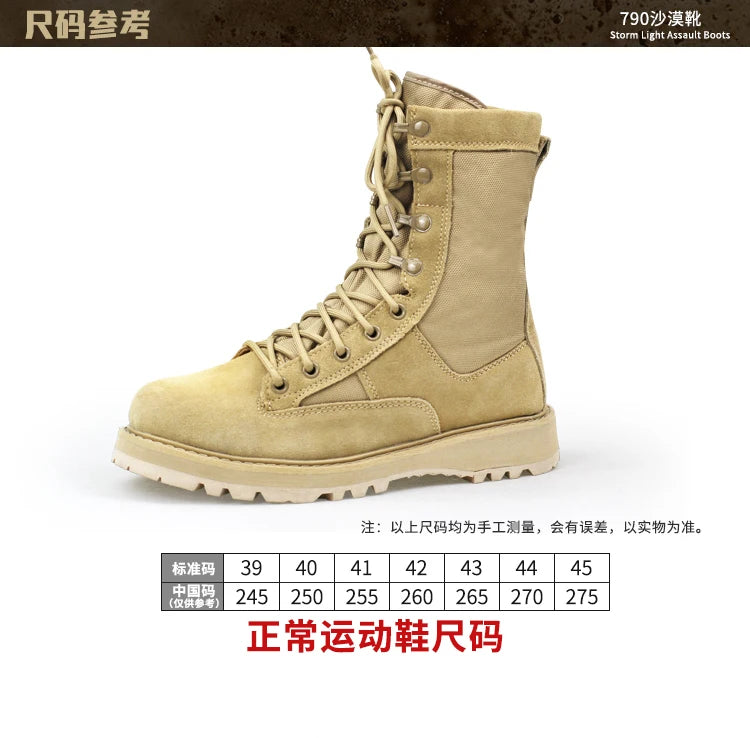 2025 Original Product US Army Sand Battle Desert  Summer Air Vent Army Mountaineering Boots Special Commando men