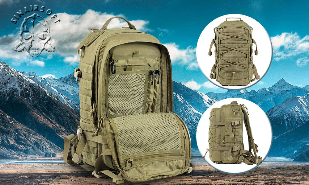 SINAIRSOFT 30L 1000D Nylon Waterproof Trekking Fishing Climbing Backpack Outdoor Rucksacks Tactical Sports Camping Hiking Bag