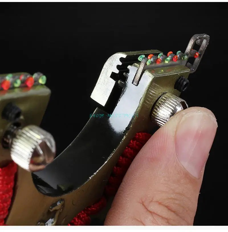 Alloy Slingshot Laser Red Line Flat Leather Hunting Slingshot Professional Shooting Aiming Catapult with Rubber Band Outdoor