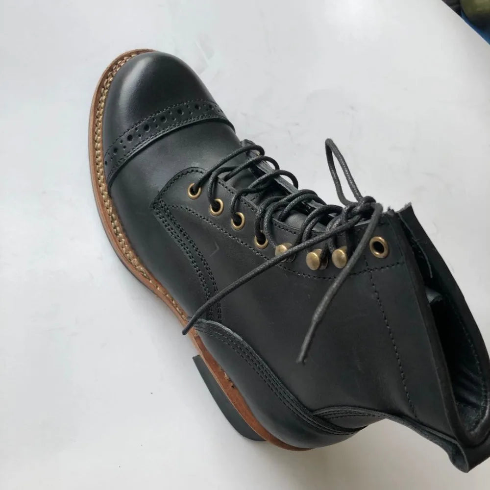 XW400 RockCanRoll Super Quality Size 35-52 Handmade Goodyear Welted Durable Italian Cowhide Boot Custom Made Available