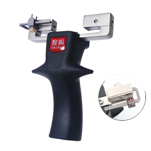 Slingshot Hunting Powerful Stainless Steel Catapult+ Resin Handle Outdoor Shooting with Flat Rubber Band