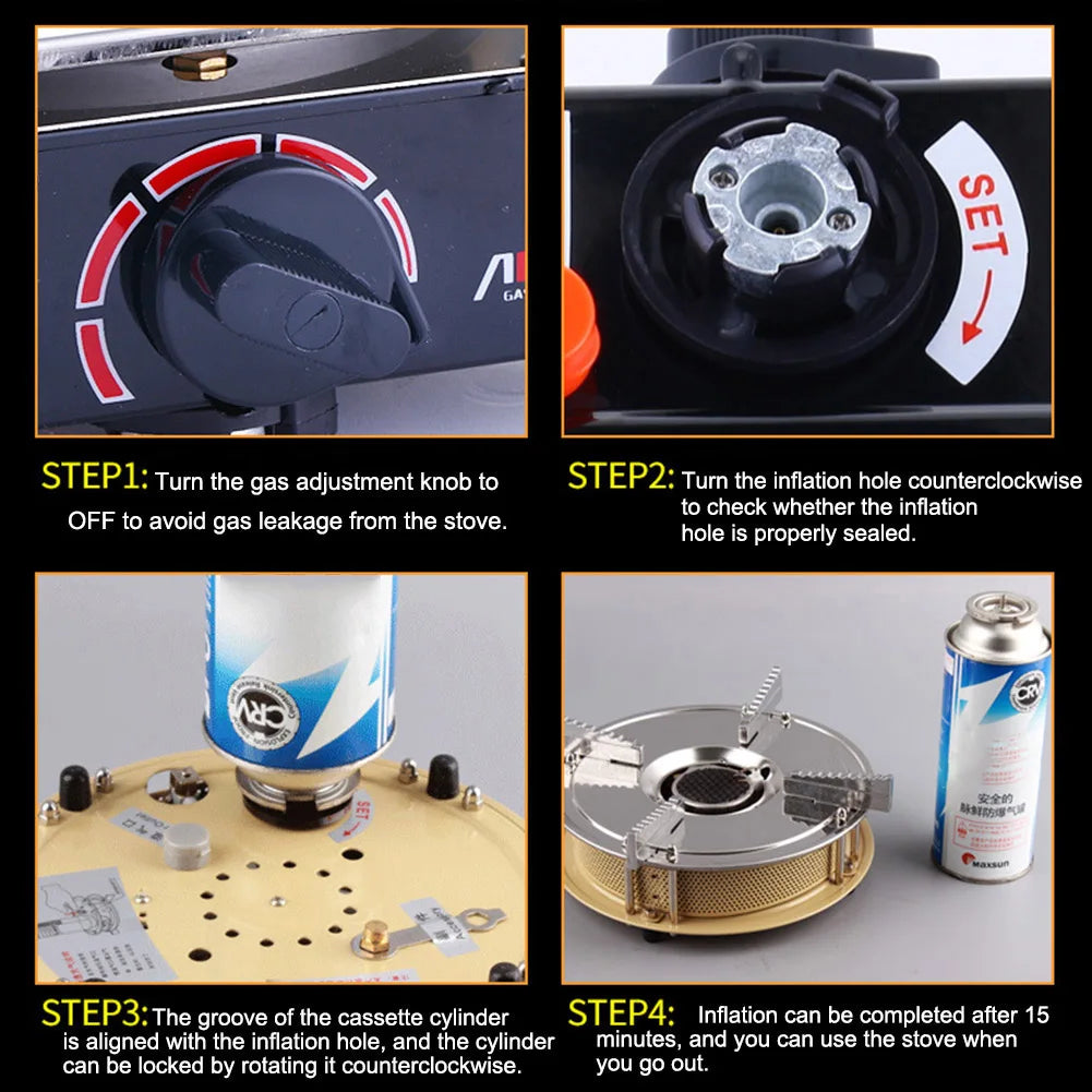 Portable Propane Stove Single Gas Burner Cassette Stove Portable Gas Stove For Barbecue Camping Grill Tourist Equipment