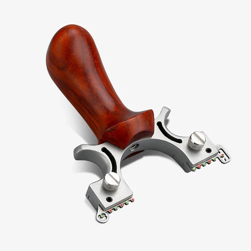 Hunting Slingshot Set Stainless Steel Catapult + Wood Handle with Rubber Band Outdoor High Precise Shooting Games