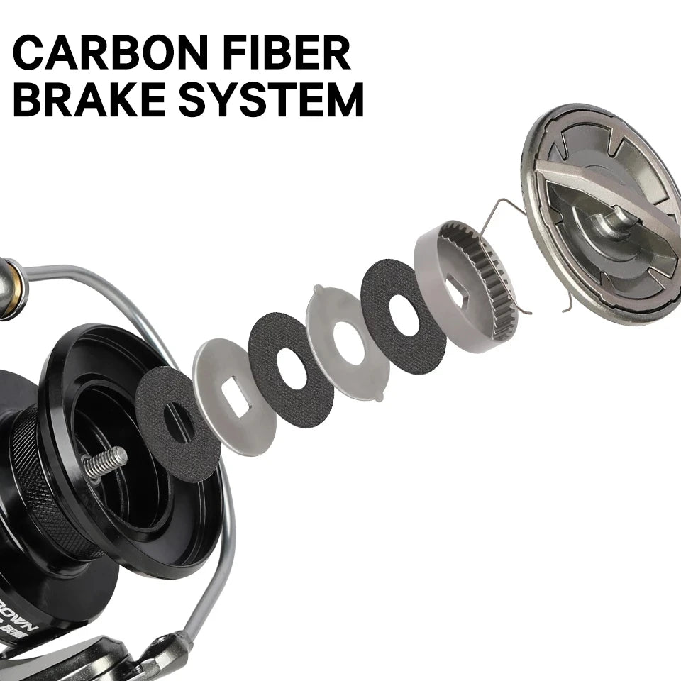 TSURINOYA Full Metal Spinning Fishing Reel 3000 4000 5000 6000 7000 BROWN BEAR 12-20KG Max Drag Feeder Lure Saltwater Wheel