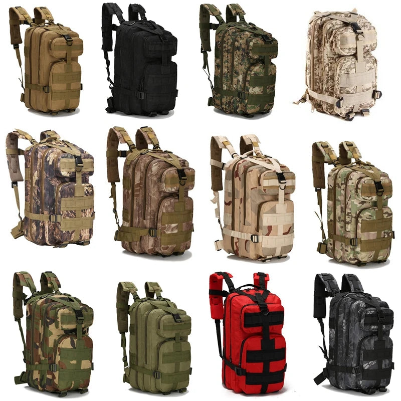 25L Tactical Backpack 3P Combat  Army Outdoor Sports Bag Rucksack Women Men Camping Hiking Climbing Molle Bags