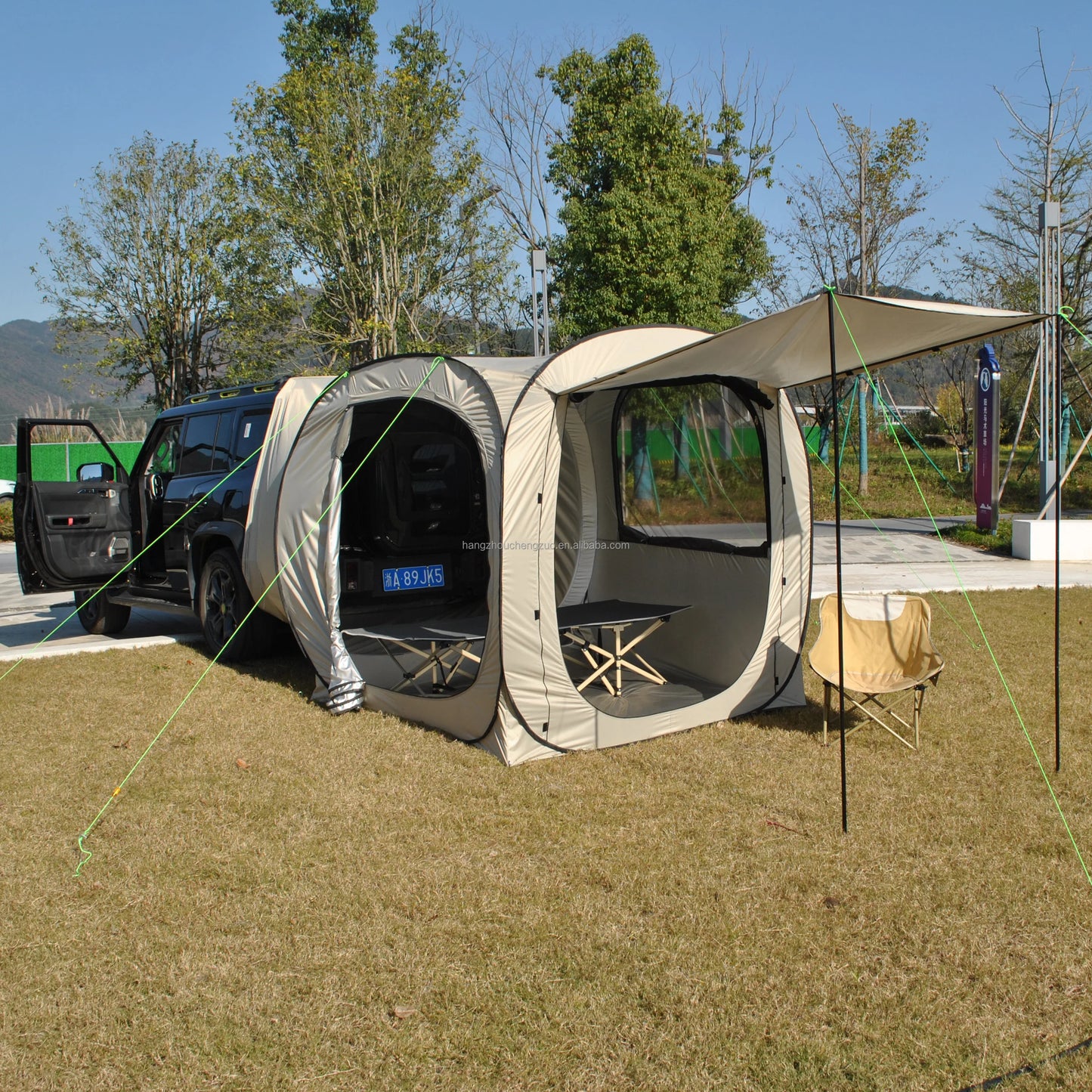 Car Tent Waterproof Tent, Car Tailgate Tent,Pop Up Car Rear Tent, SUV Tent Camping Car Tents for Campers Multipurpose Truck Tent