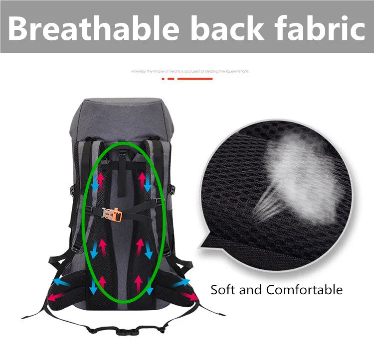 50L Travel Bag Camping Backpack Hiking Army Climbing Bags Trekking Mountaineering Mochila Large Capacity Sport Bag