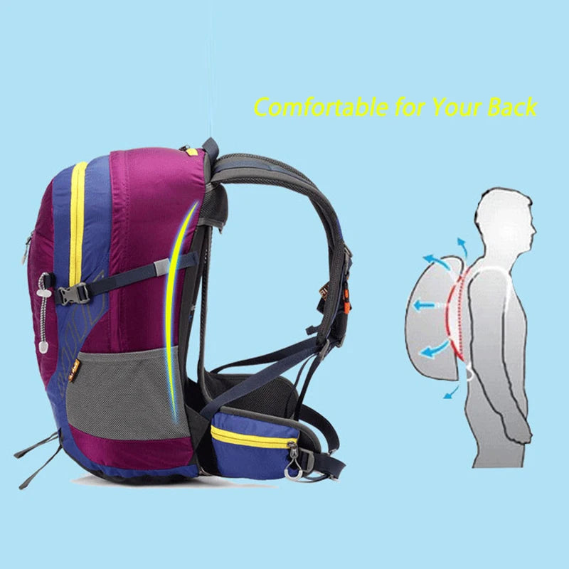 36L Mountain Top Climbing Bag Hicking Trekking Backpack Men Women Survival Backpack Tourist Cycling Backbag Tramping Pack 2022