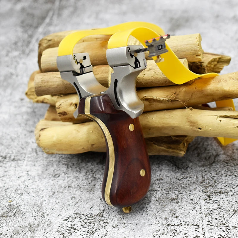 Stainless Steel Outdoor Hunting Slingshot Powerful Catapult with Rubber Band High Precision Shooting Slingshots 2020 New