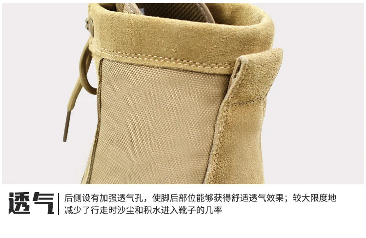 2025 Original Product US Army Sand Battle Desert  Summer Air Vent Army Mountaineering Boots Special Commando men