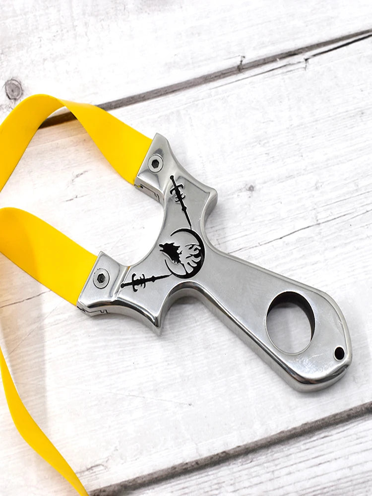 Professional Hunting Slingshot High Quality Stainless Steel Catapult with Flat Rubber Band for Outdoor Shooting Sport Accessorie