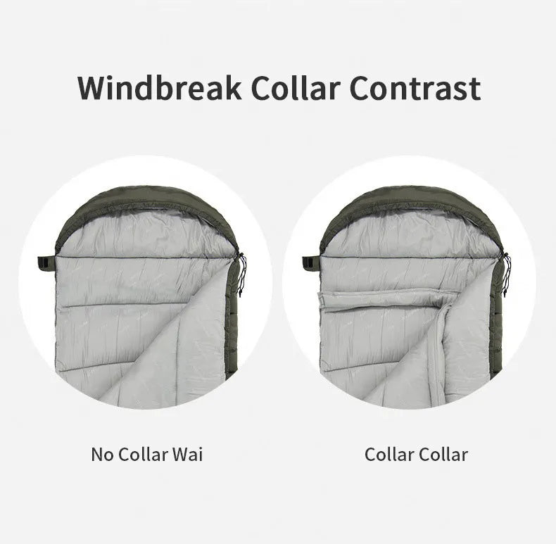 Naturehike Sleeping Bag Ultralight Winter Envelope Spliceable Sleeping Bag for Outdoor Camping Adult Waterproof Cotton Quilt