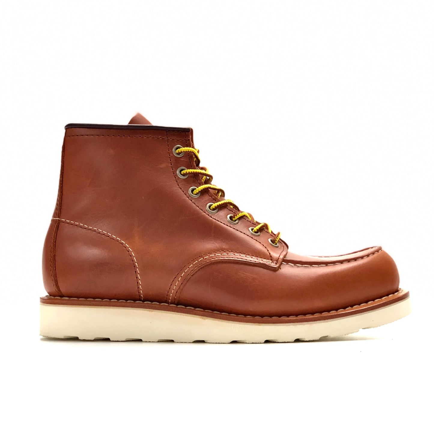 Durable Goodyear-Welted Stitchdown Rugged Style Work Boots Heritage Genuine Leather Moctoeboots Red For Men 1907 Shoes