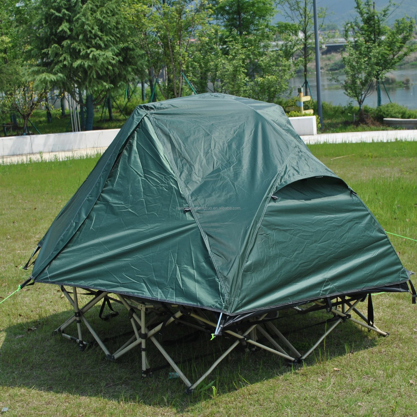 Ultralight 2 Person Cot Tent for Camping Ground Bed Tent with Footprint Bed Not Included the Bed