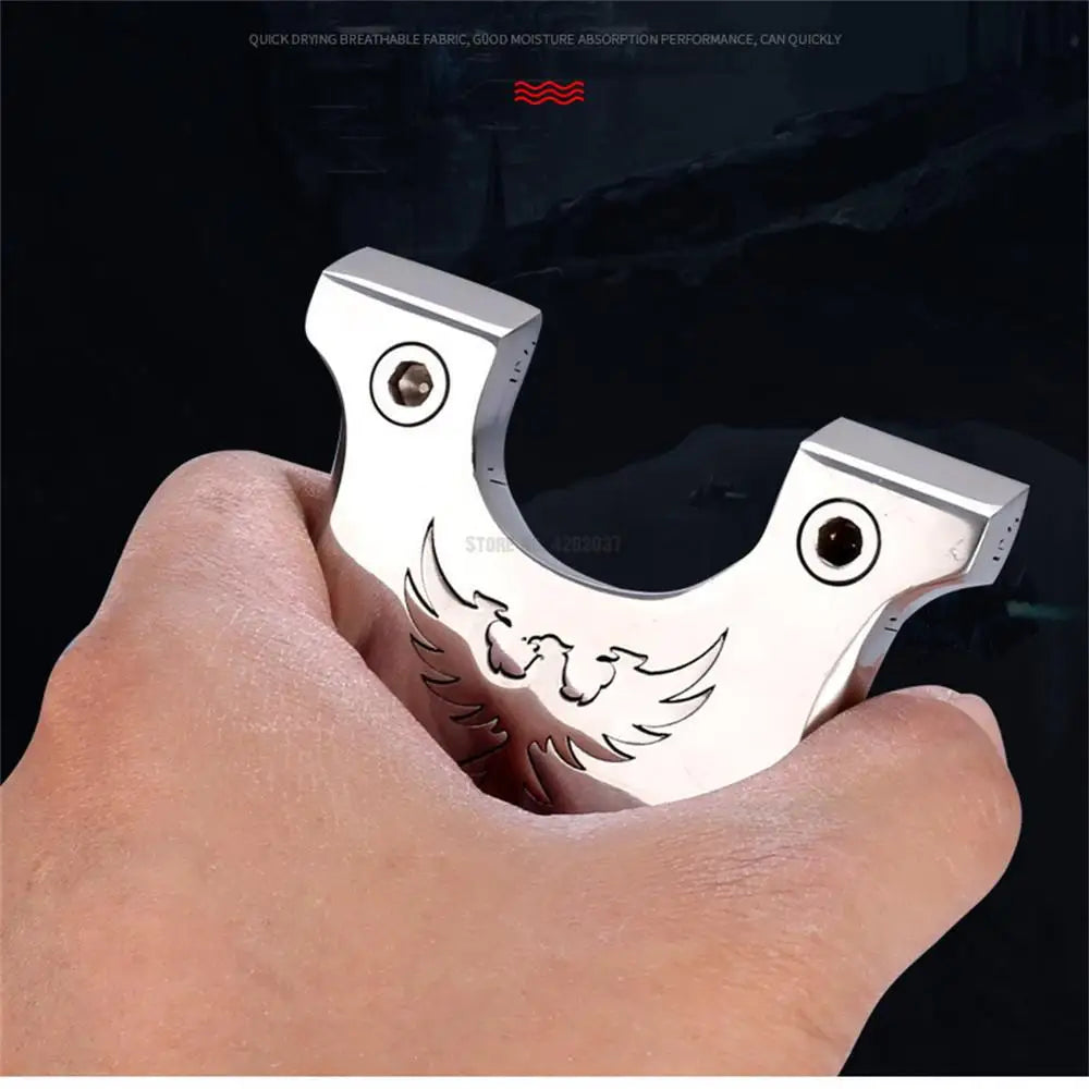 Outdoor Professional Hunting Slingshot Shooting Game Catapult High Quality Stainless Steel Catapult Rubber Band Slingshot Set