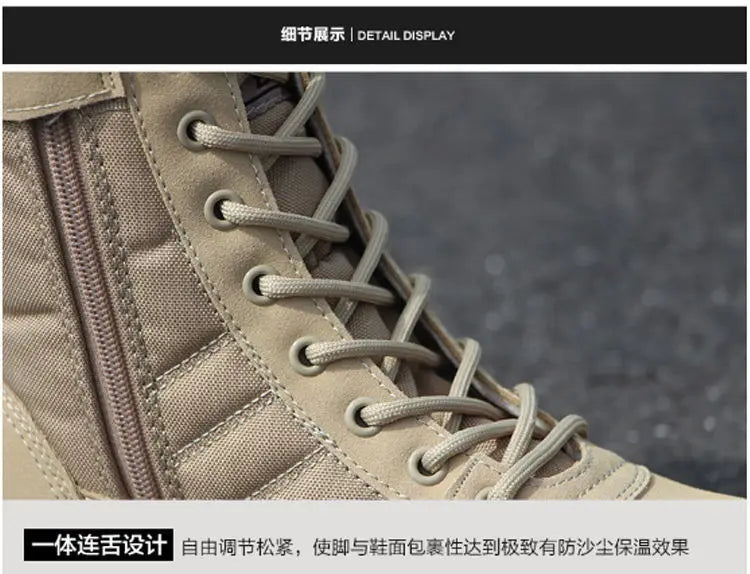 2024 Genuine summer tactical army fans high help desert combat boots tactics SWAT outdoor men's climbing shoes