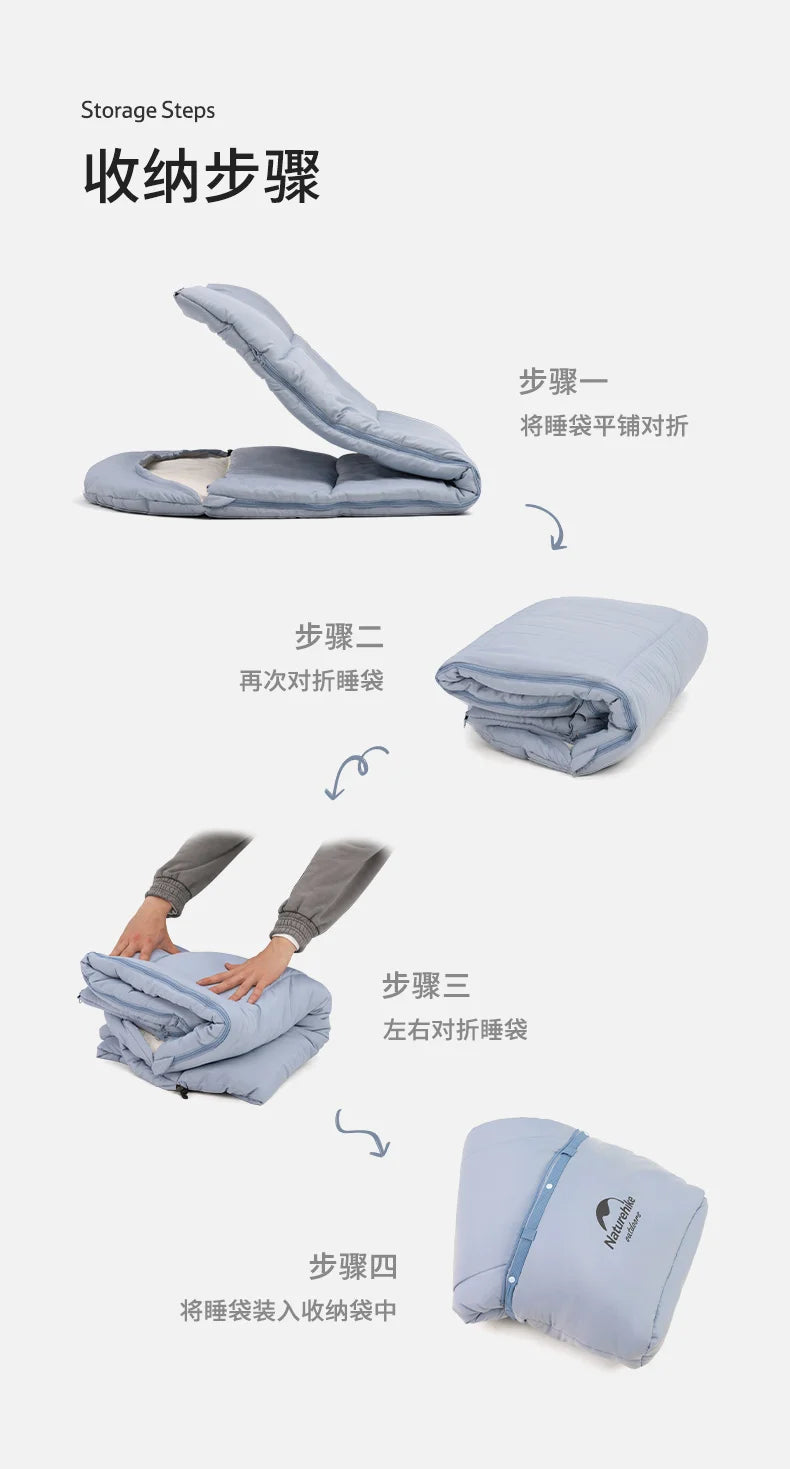 Naturehike-Children's Sleeping Bag, Extended Splicing, Camping, Hiking, Warm, Mummy, Outdoor