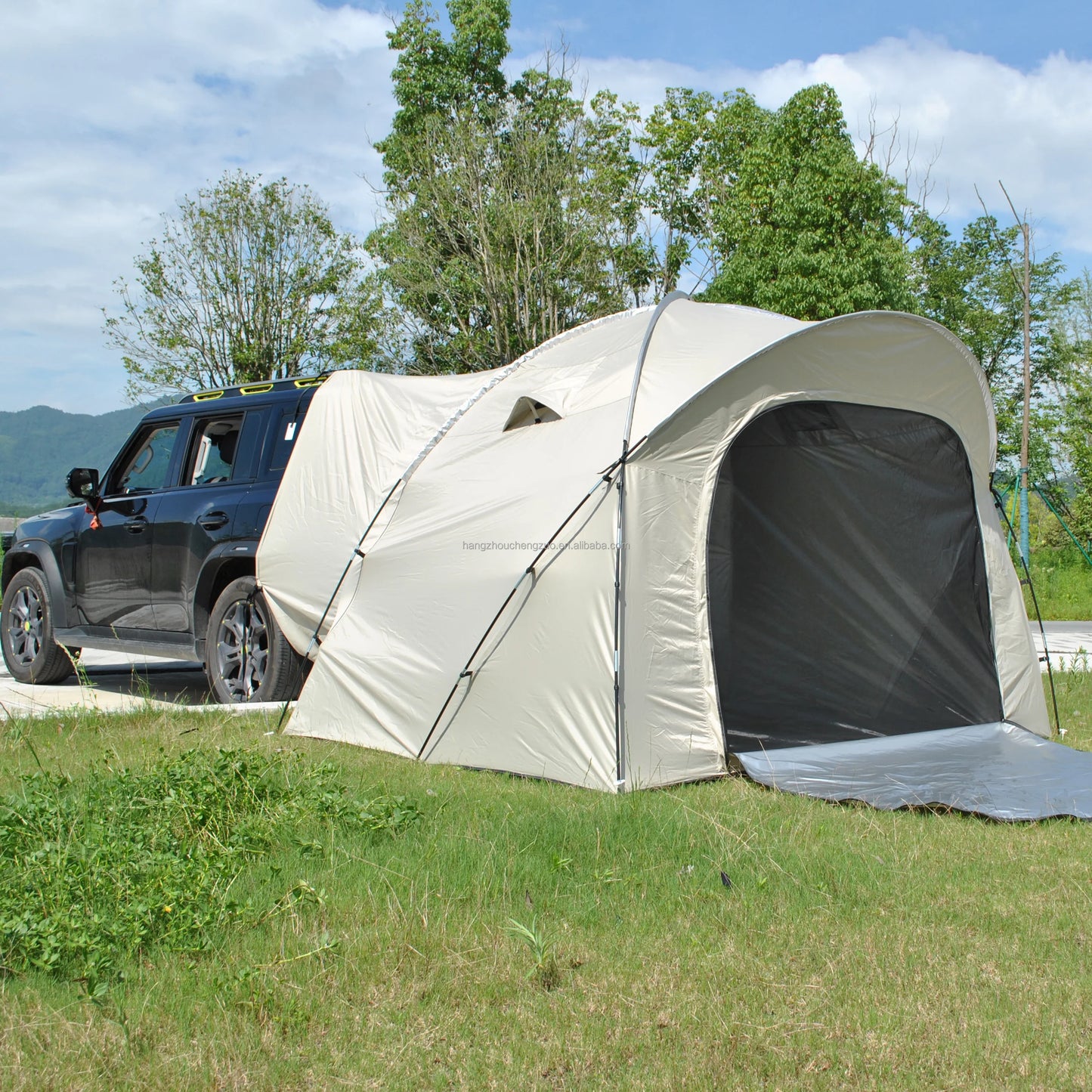 6 Person SUV Tent for Camping Double Layer PU3000mm Waterproof UPF 50+ UV Protection Electric Vehicle Car Tent Multi-use