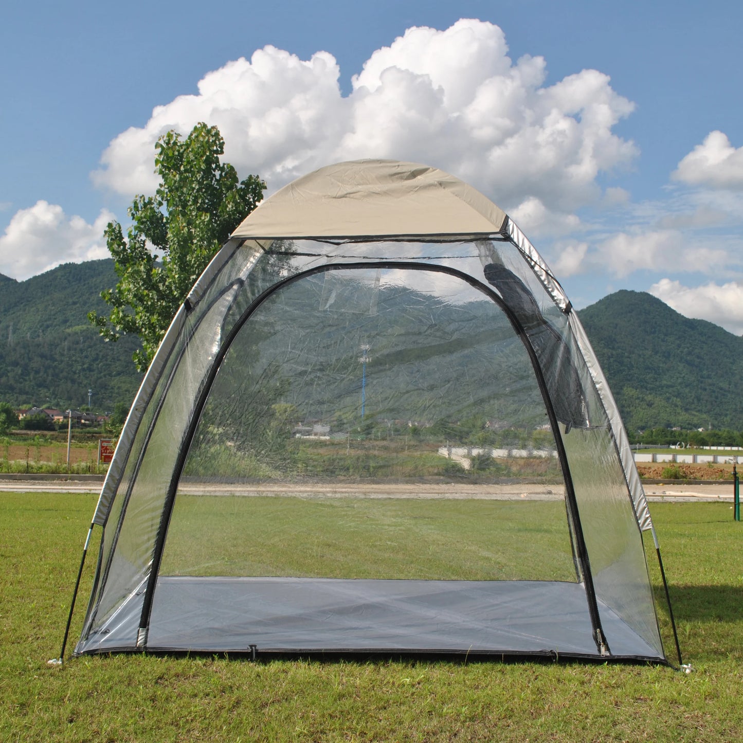 Sports Tent All Weather Clear Sport Shelter Waterproof and Windproof with Detachable Top Cover Rain Tent,PVC tent,Warm keep tent