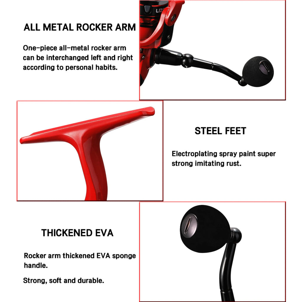 BIUTIFU Innovative Water Resistance Spinning Fishing Reel All Metal 18KG Max Drag Power 500~6000# for Bass Feeder Pike