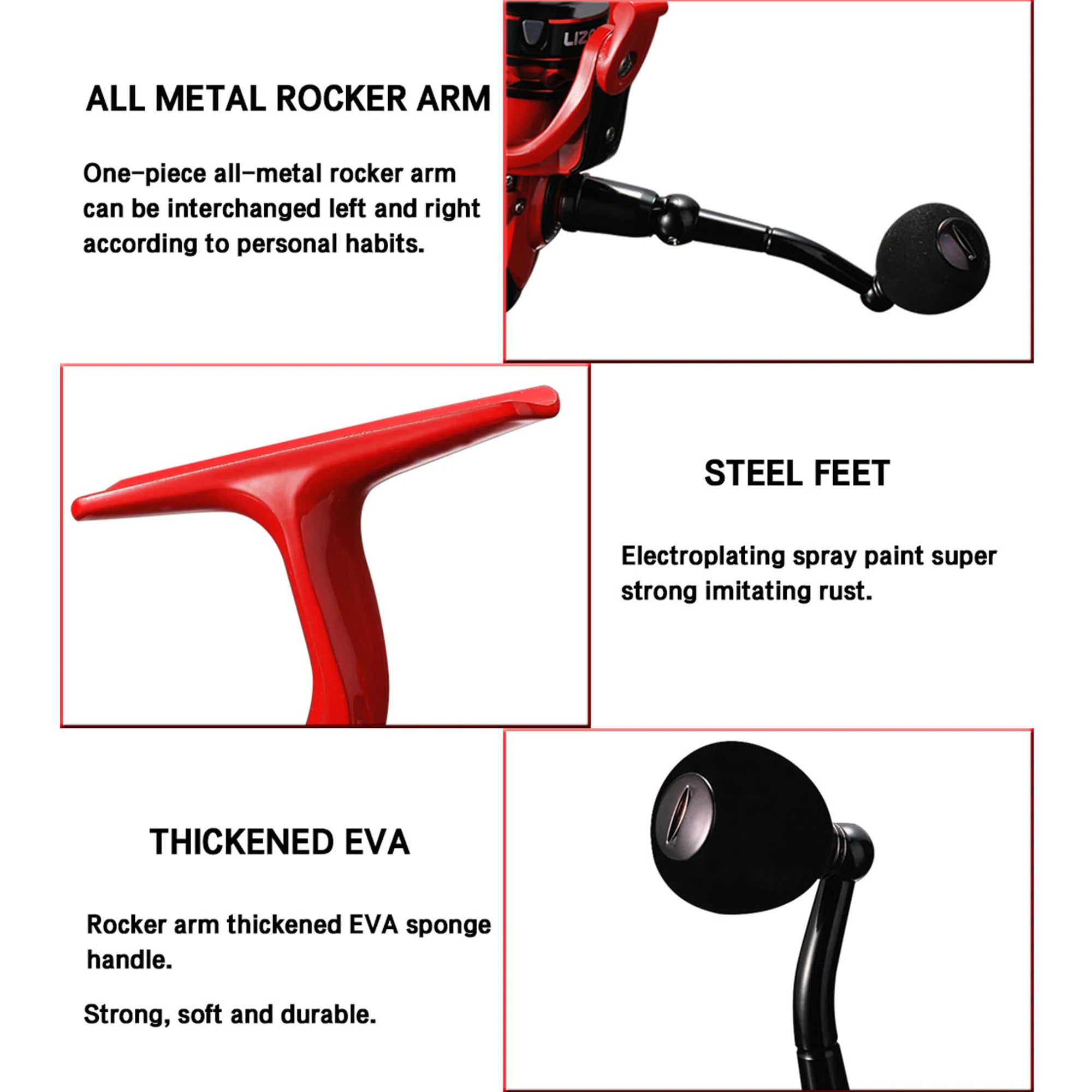 BIUTIFU Innovative Water Resistance Spinning Fishing Reel All Metal 18KG Max Drag Power 500~6000# for Bass Feeder Pike