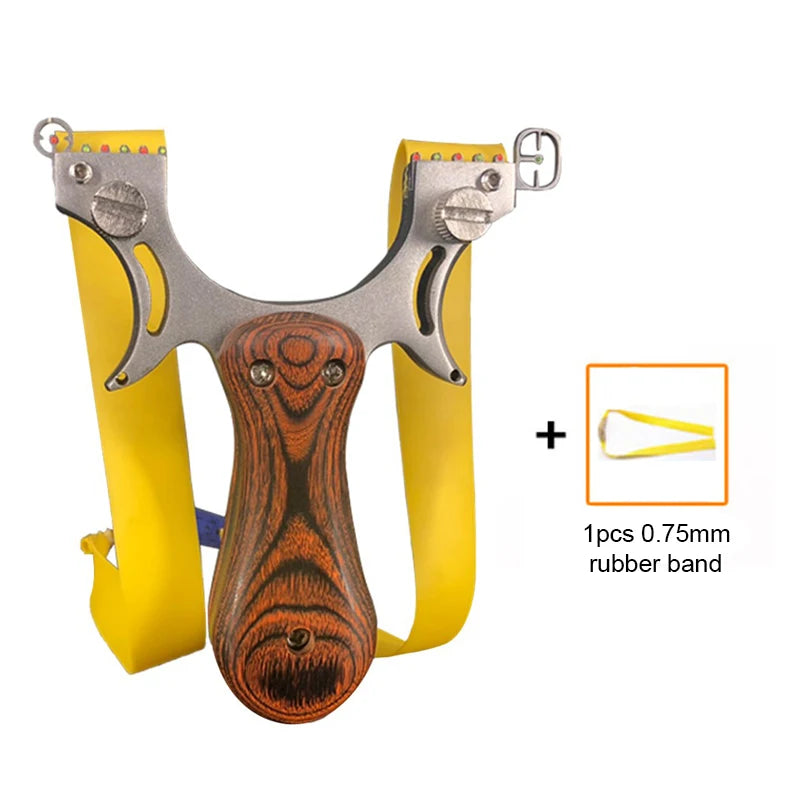 Upgraded Stainless Steel Slingshot with Laser Sight and Sniper Sight Flat Rubber Band Professional Outdoor Hunting Slingshot