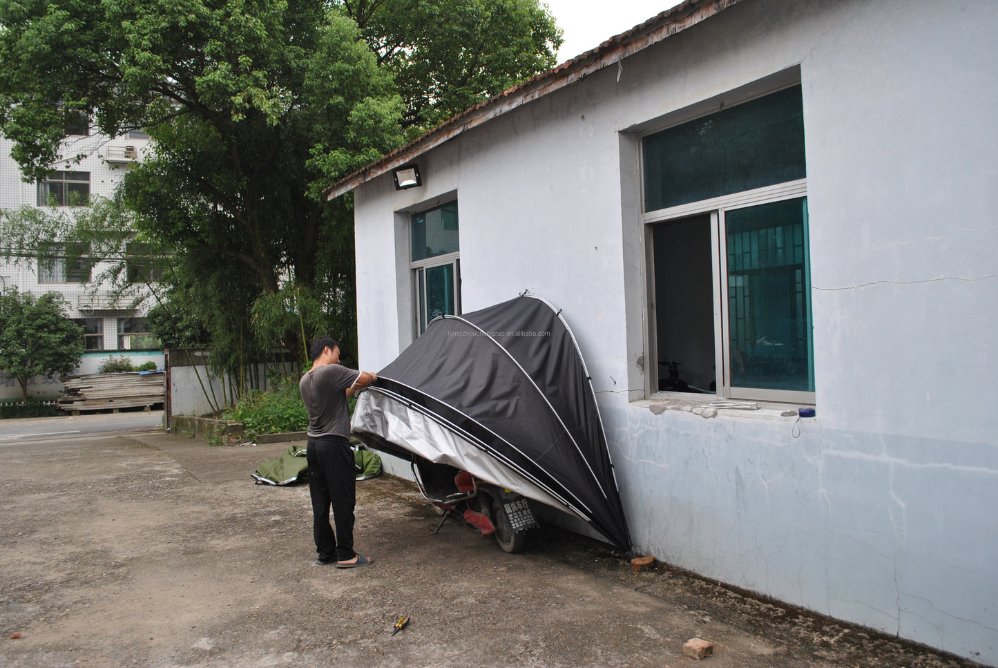 Motorcycle Hanging Garage Tent, Speedway Shelters, Garage Tent, Storage Tent, CZX-507, Portable Outdoor Hanging Garage Tent