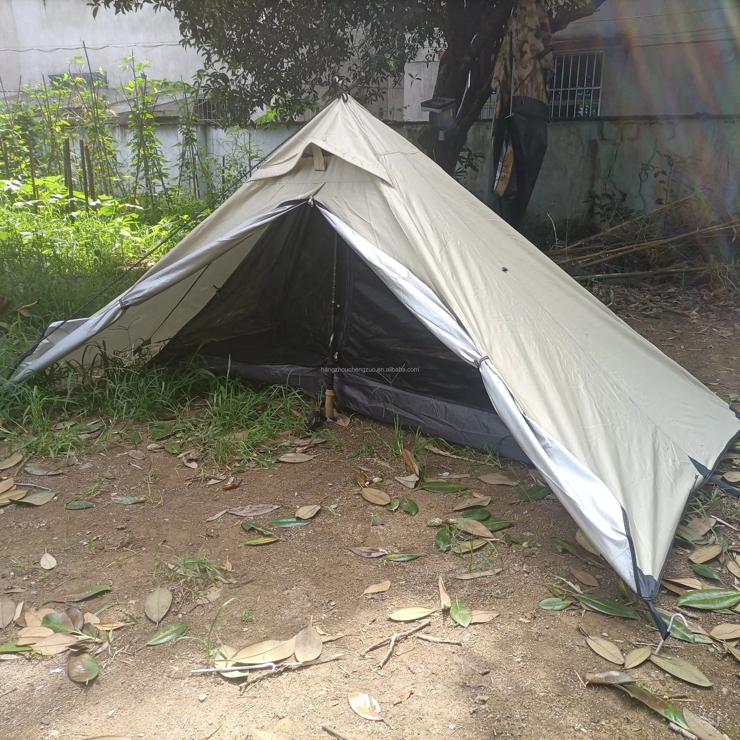 Waterproof CZX-250 Ultralight Pyramid Tent 1 Person Backpacking Teepee Waterproof Camping tent(exclude alpenstock),BC tent