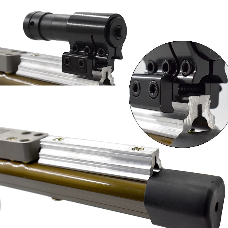 Hunting Slingshot Red and Green Laser High PowerStraight Rod Telescopic Folding Catapult Bow for Outdoor Sports Shooting New