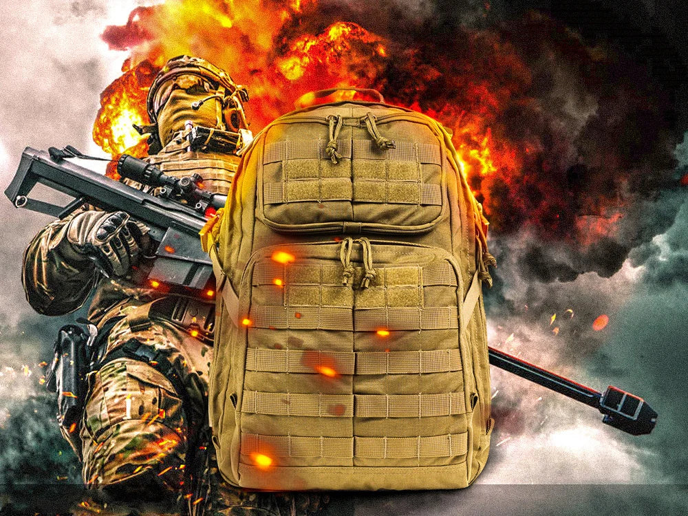 SINAIRSOFT Tactical 55L Outdoor Molle Waterproof Backpack Mountaineering Hunting Bags Trekking Hiking Fishing Bag