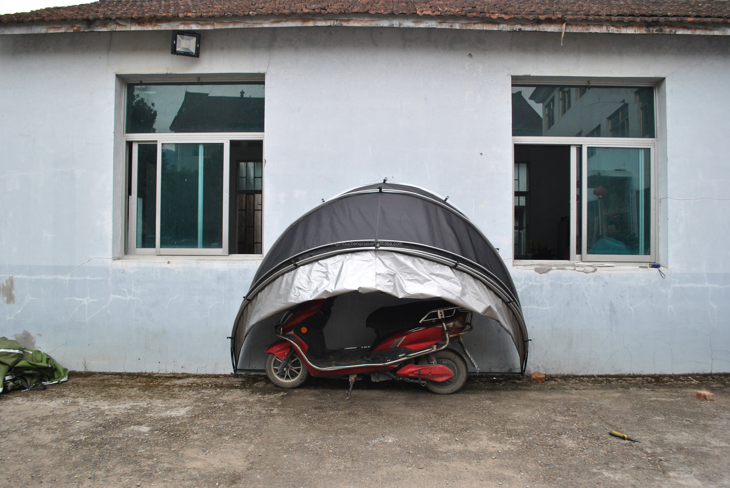 CZX-507 Hanging Motorbike Bike Tent Cover Shed Strong Frame Storage Garage Weatherproof Motorcycle Moped Mobility Scooter tent