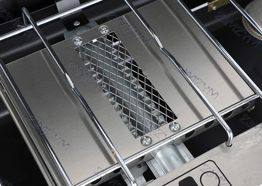 Folding Gas Stove Portable Outdoor Picnic Camping Barbecue Grill BBQ Gas Stove with 3 Adjustable Firepower Ignition Butane Gas