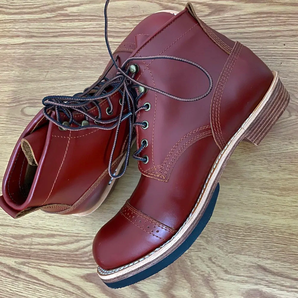 XW400 RockCanRoll Super Quality Size 35-52 Handmade Goodyear Welted Durable Italian Cowhide Boot Custom Made Available