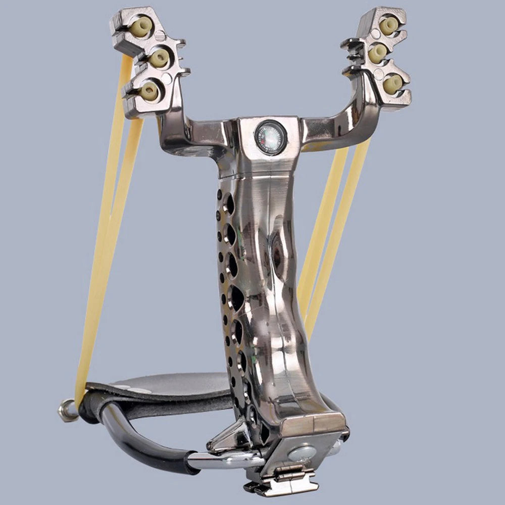 Powerful Hunting Slingshot With Rubber Band Tubing PU Leather Catapult Professional Tactical Plastic Pocket Sling Shot Ball