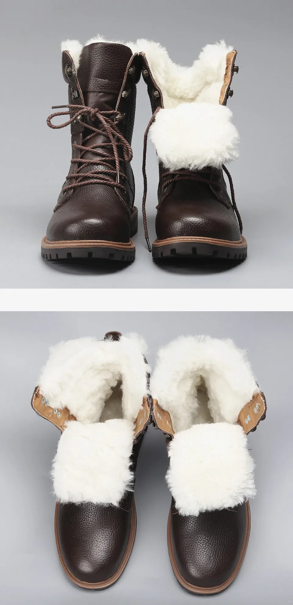 Motorcycle Male Boots velvet Winter Men warm Leather Tooling Shoes Fashion Retro Mid- Calf Male Motorcycle Punk Boots Rock Shoes