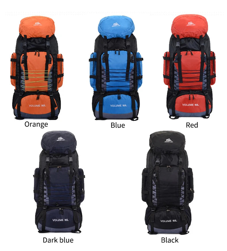 90L Travel Bag Camping Backpack Hiking Army Climbing Bag Trekking Mountaineering Mochila Large Capacity Sport Rucksack