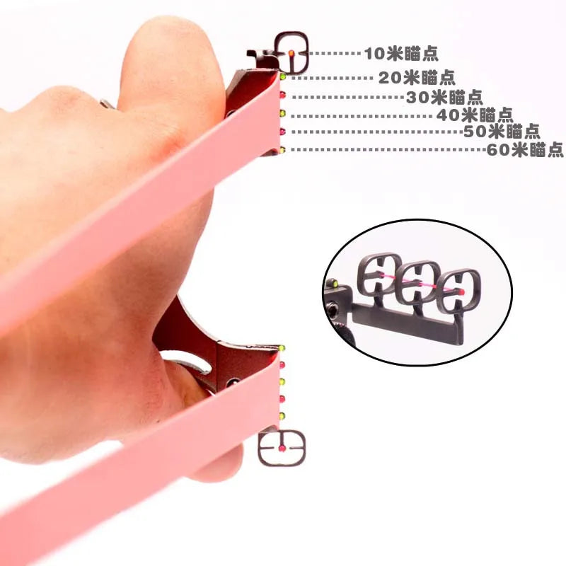 sling shot Stainless steel + wooden slingshot catapult hunting with rubber band outdoor shooting game catapult