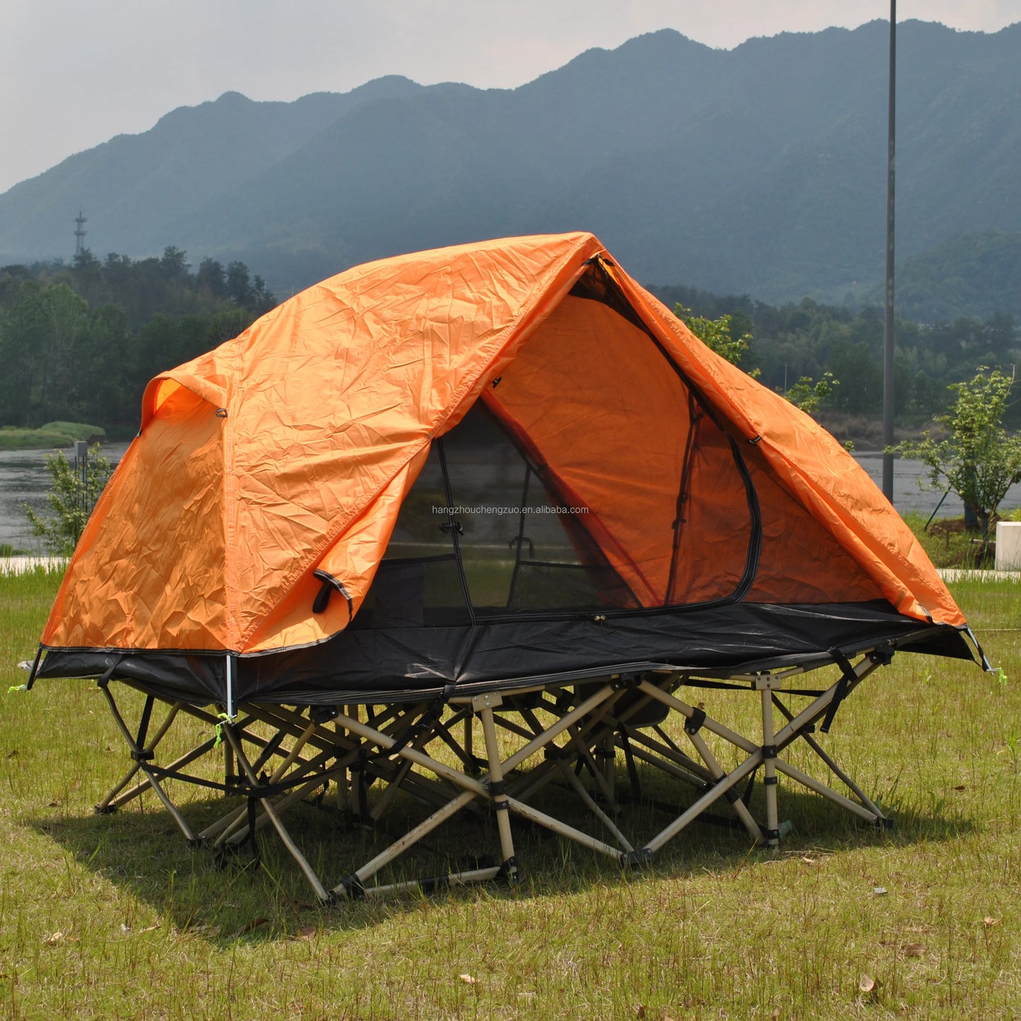 Ultralight 2 Person Cot Tent for Camping Ground Bed Tent with Footprint Bed Not Included the Bed
