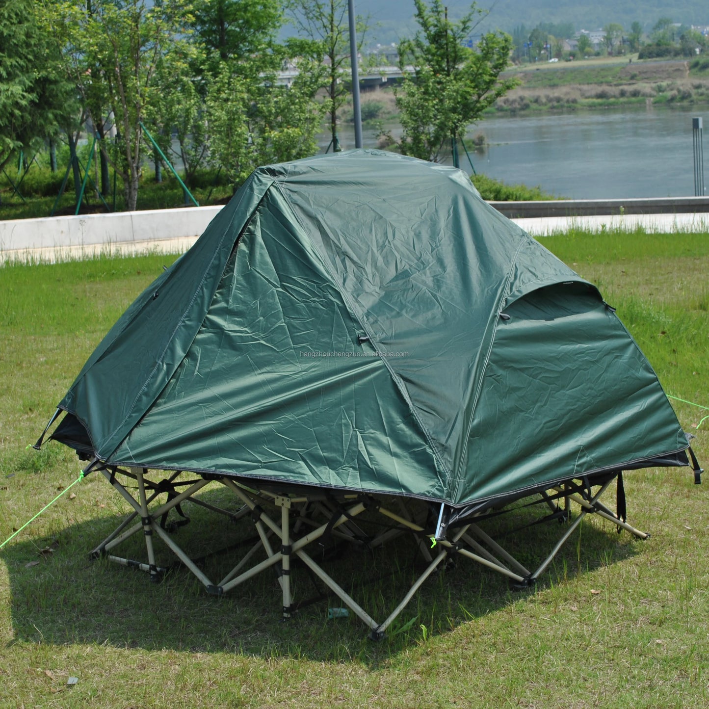 Ultralight 2 Person Cot Tent for Camping Ground Bed Tent with Footprint Bed Not Included the Bed