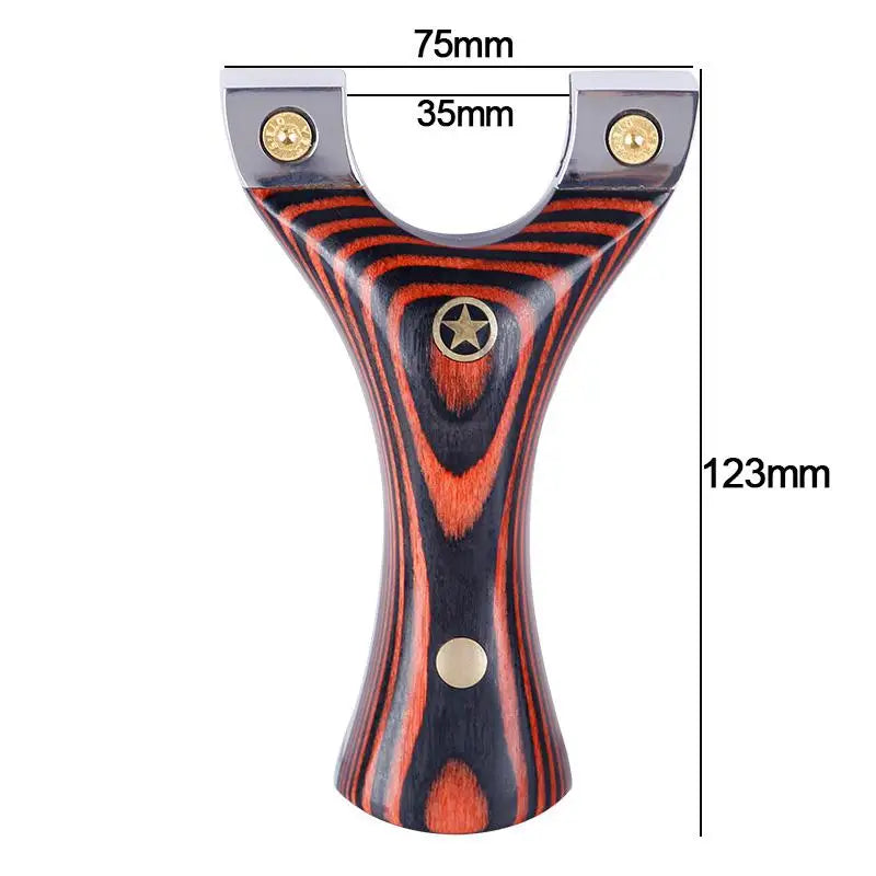 Slingshot bow Stainless Steel Catapult Slingshot +Technology Wood Patch Handle Use Flat Rubber Band Outdoor Shooting slingshot