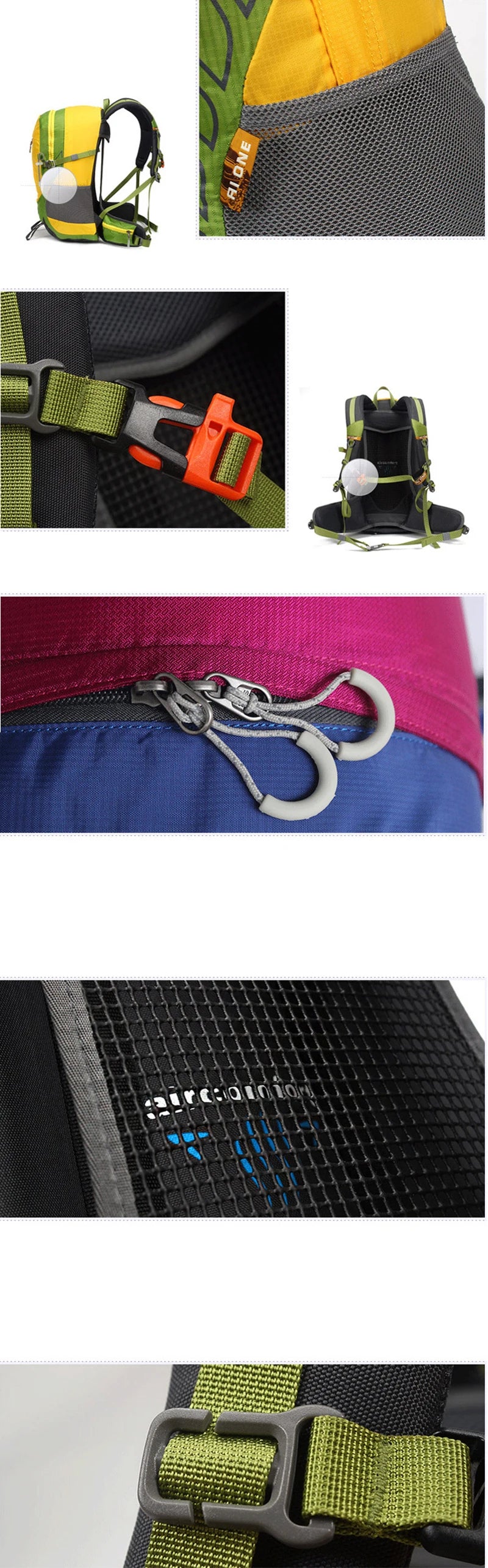 36L Mountain Top Climbing Bag Hicking Trekking Backpack Men Women Survival Backpack Tourist Cycling Backbag Tramping Pack 2022