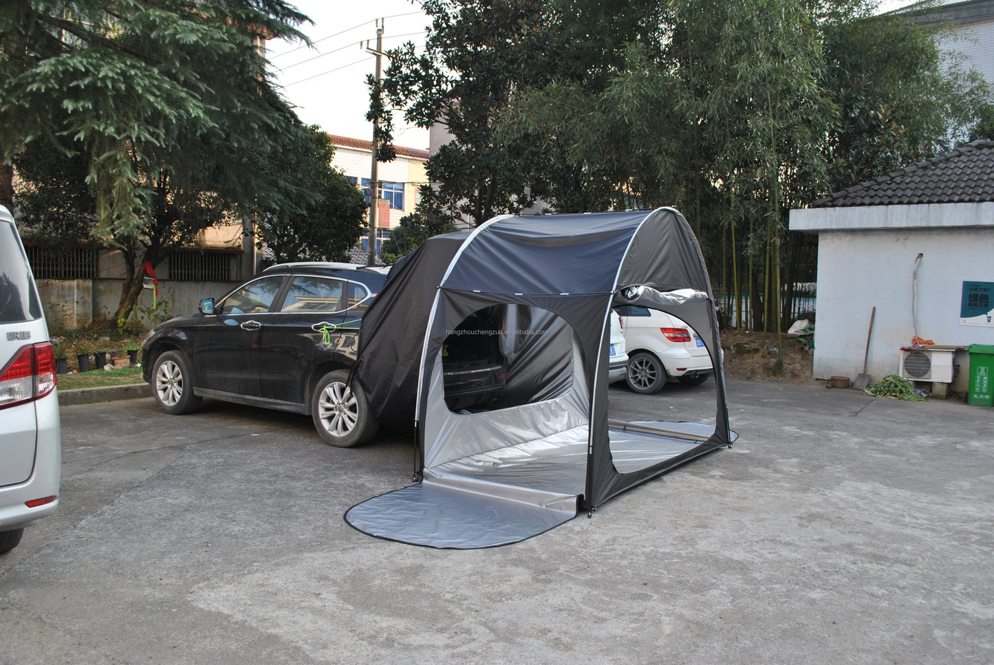 Add Raincover Car Tailgate Tent with Canopy,2 Person Tram Tent, Double Layer Trailer Tent,SUV Tent,car Rear air Conditional Tent