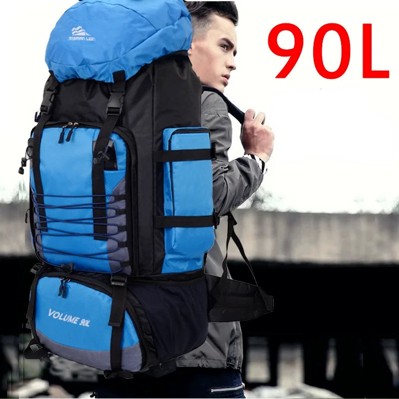 90L Travel Bag Camping Backpack Hiking Army Climbing Bag Trekking Mountaineering Mochila Large Capacity Sport Rucksack