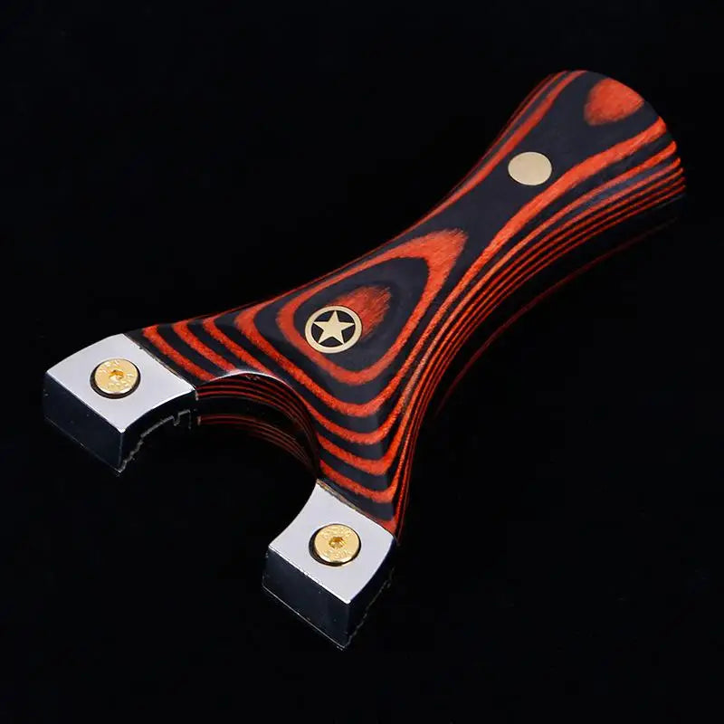 Slingshot bow Stainless Steel Catapult Slingshot +Technology Wood Patch Handle Use Flat Rubber Band Outdoor Shooting slingshot