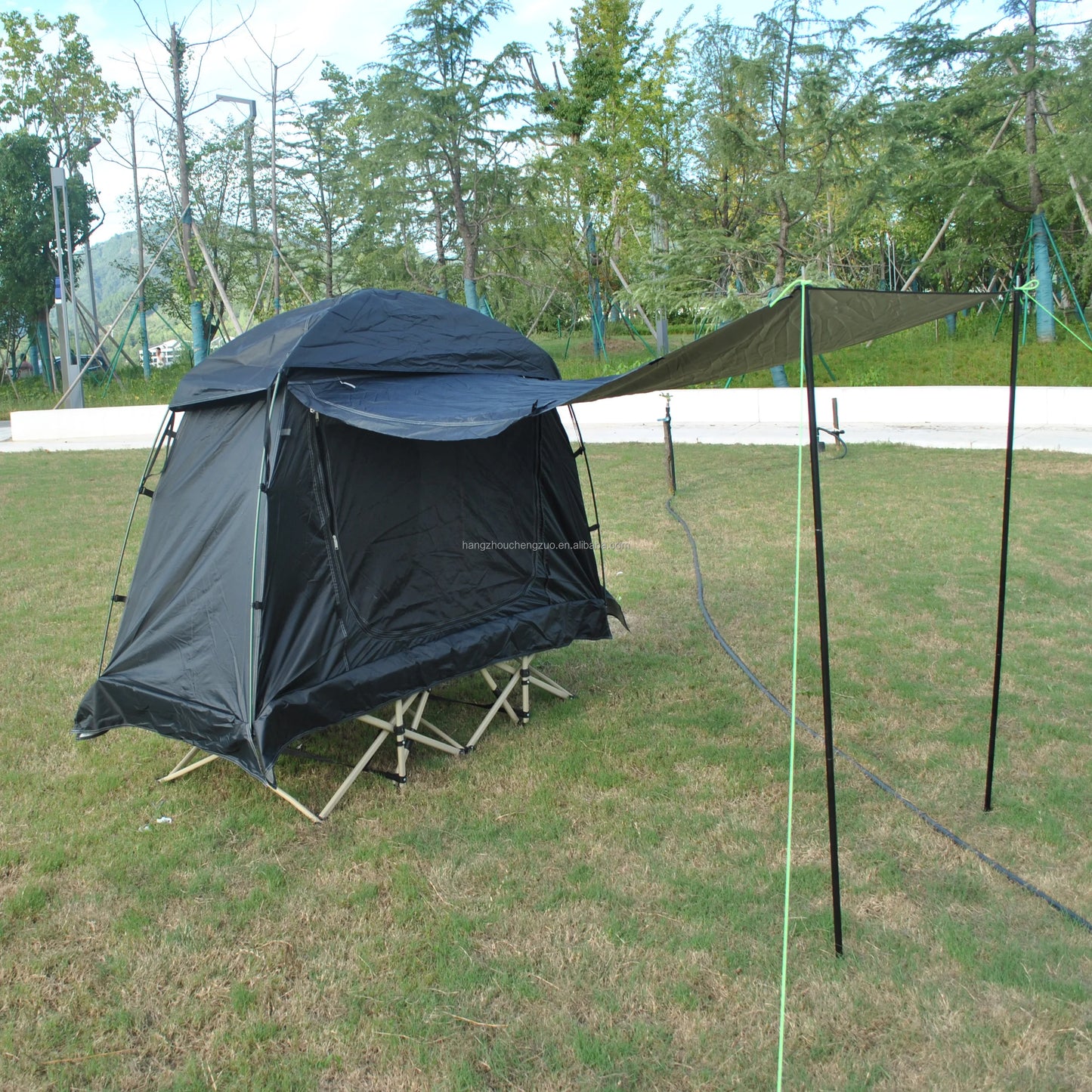 Cot Tent,Camping Tent,Backpacking Tent,3 Way Tent,Solo Tent,1 Person,Quick Setup,CZ-336 Camping tent build on cot or use alone