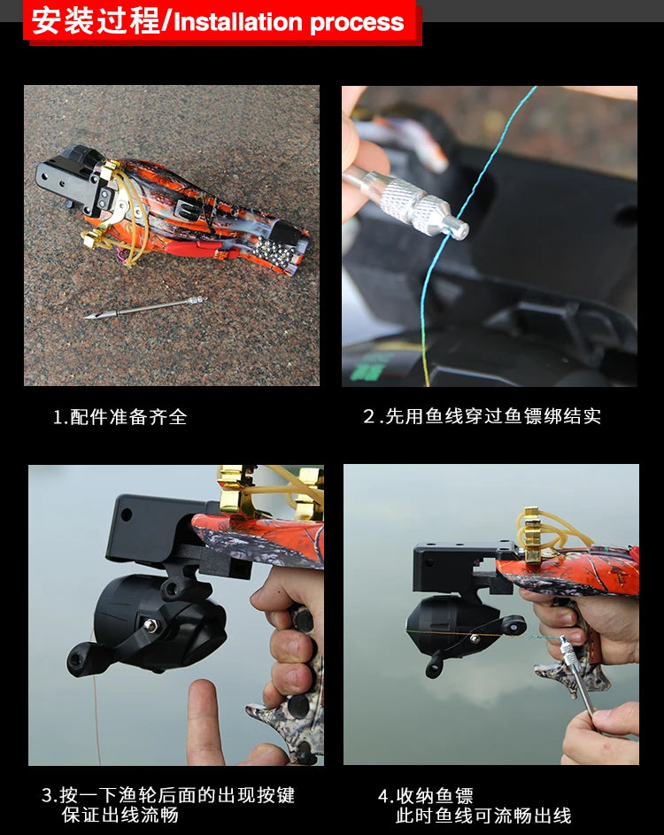 Hunting Slingshot Multi Function Hunting Crossbows Laser Rifle Toy With Darts Arrows Fishing Shooting Tool Professional Catapult