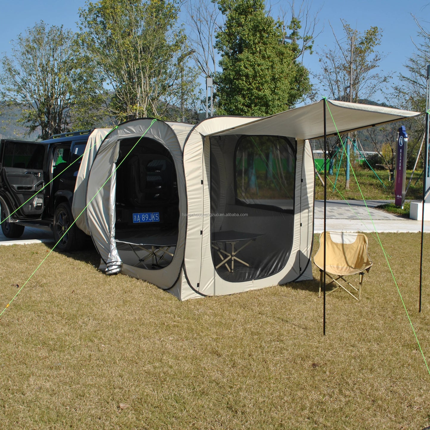 Car Tent Waterproof Tent, Car Tailgate Tent,Pop Up Car Rear Tent, SUV Tent Camping Car Tents for Campers Multipurpose Truck Tent